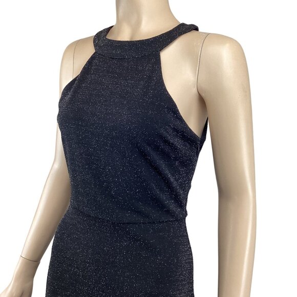 Gilli Womens‎ Dress Size Small Black Sparkle Halter Stretch Glitter Shimmer - Picture 6 of 9